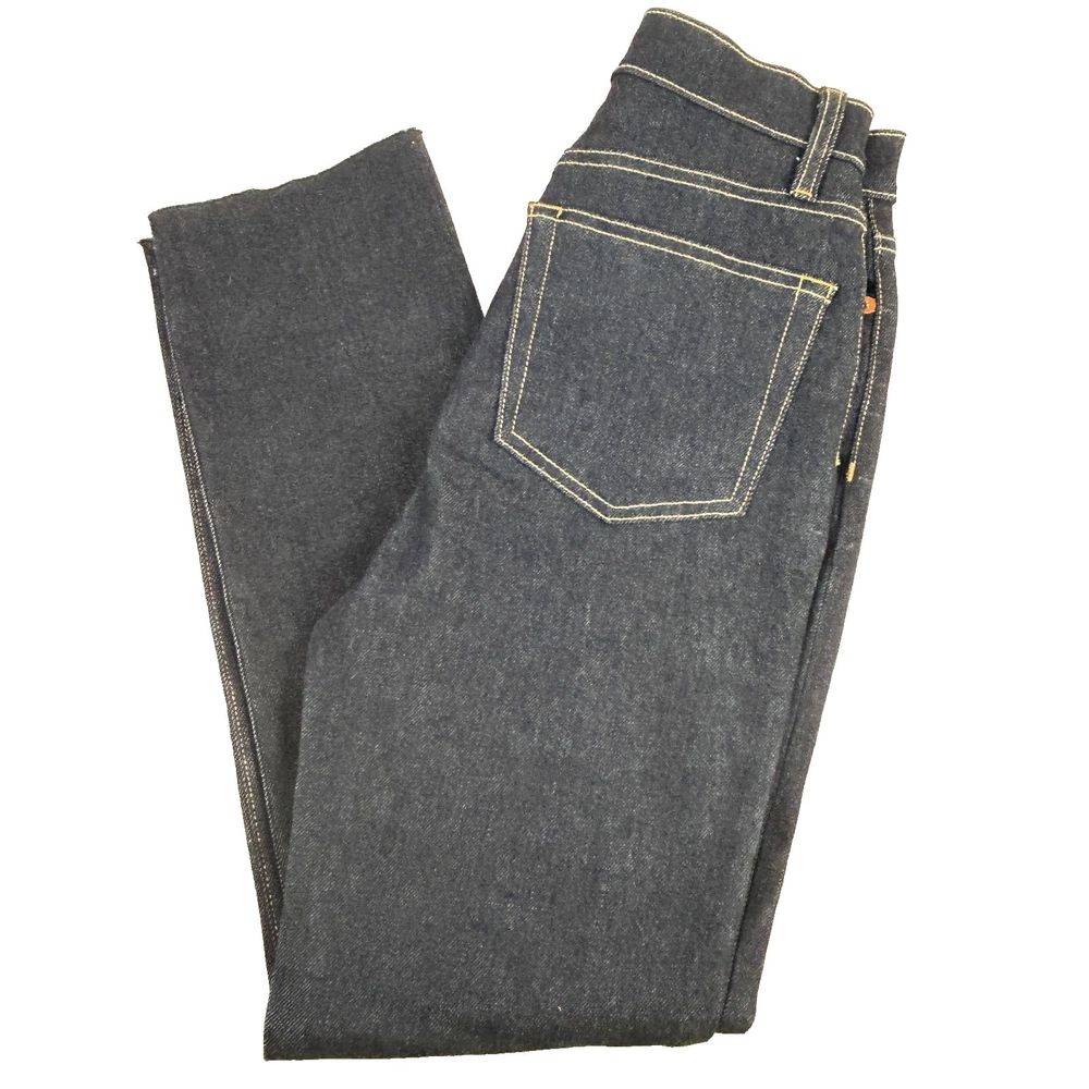 RE/DONE Levis Caroline Daur Caro Dark Blue Indigo Raw Hem Button Fly Jeans 26